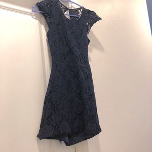 Navy Blue Lace Dress